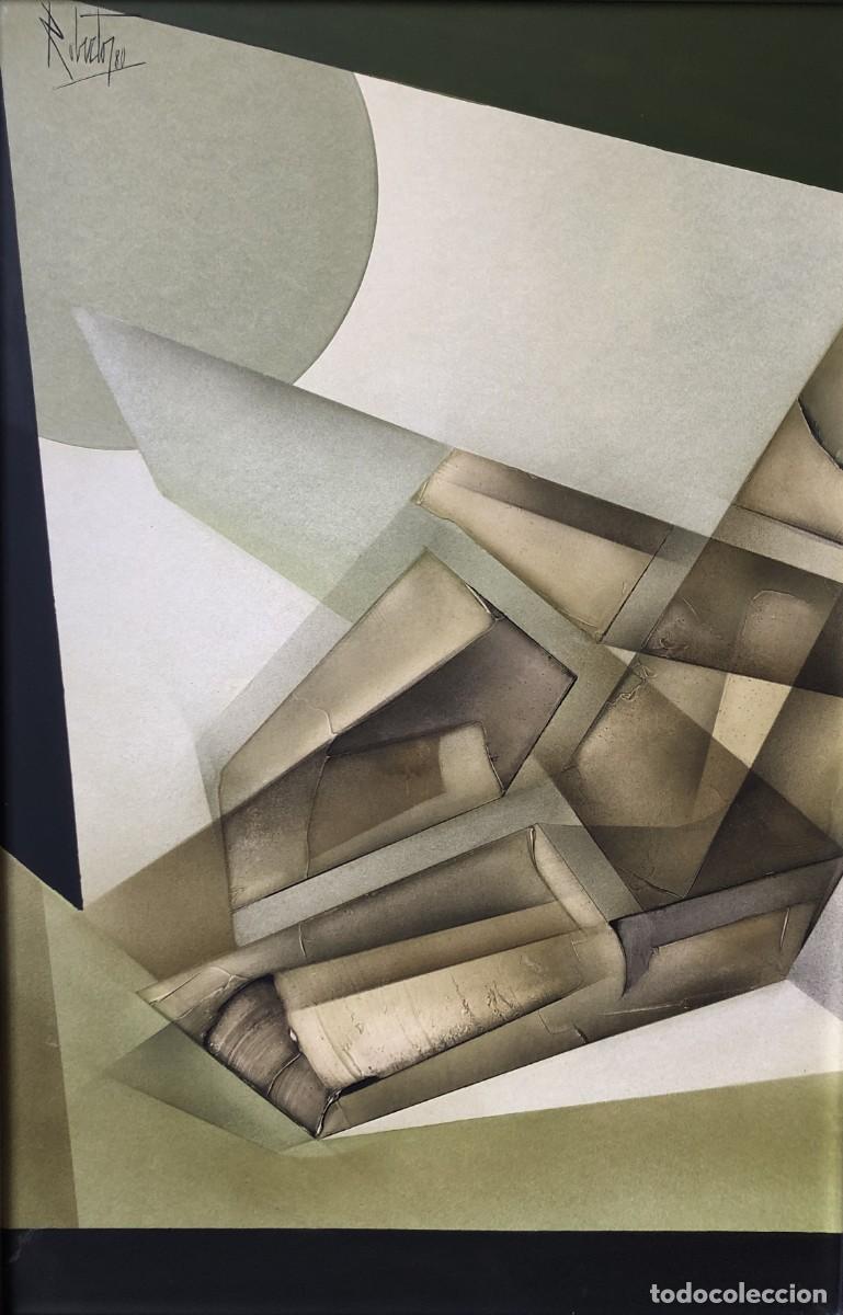 Arte: ORIGINAL 1980 - ABSTRACCION CUBISTA - NEO CONSTRUCTIVISMO - Foto 3