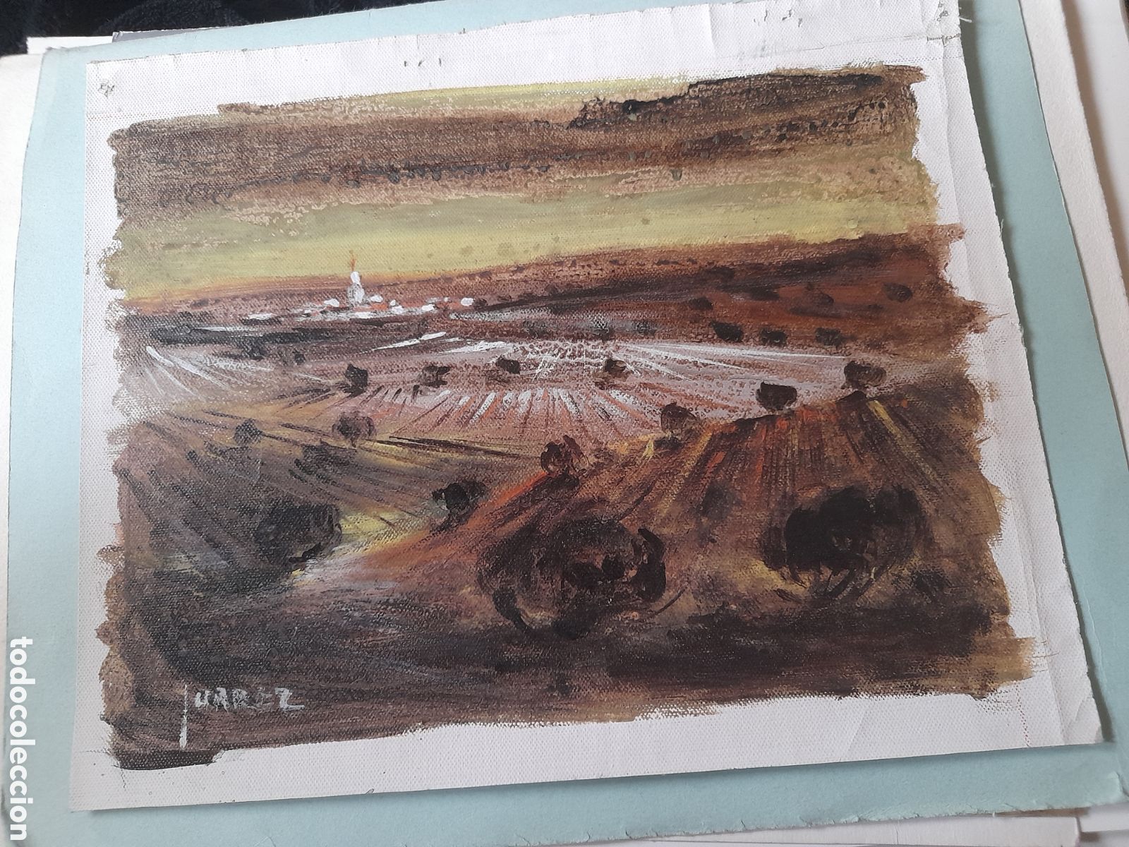 Art: Bonito cuadro pintado. Firmado Ju&aacute;rez sin marc&oacute;. Mide 27'5x22'5cm