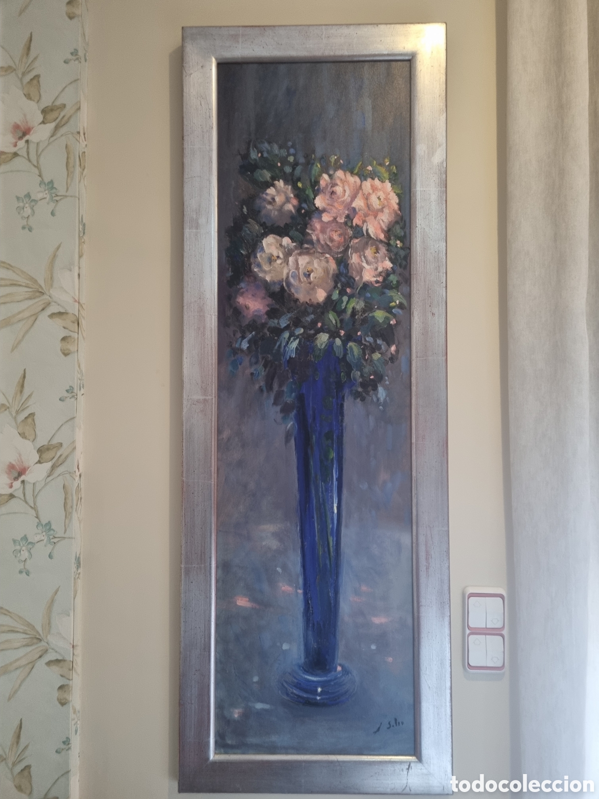 Arte: Bodegon Flores con jarr&oacute;n. - Foto 2