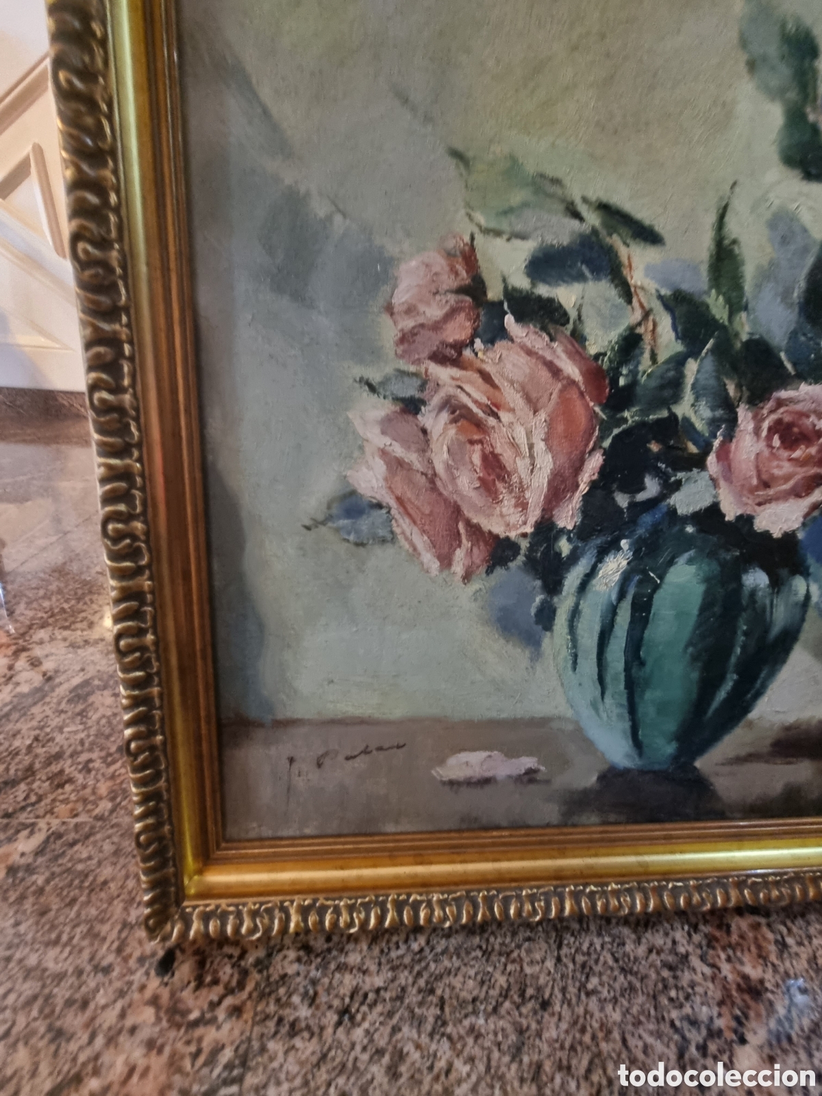 Arte: Bodegon flores antiguo - Foto 4
