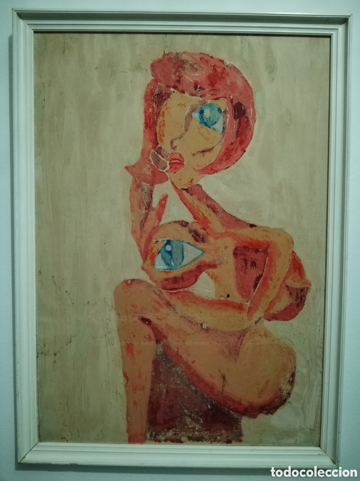 Arte: &Oacute;leo sobre tablex sin firma. - Foto 1