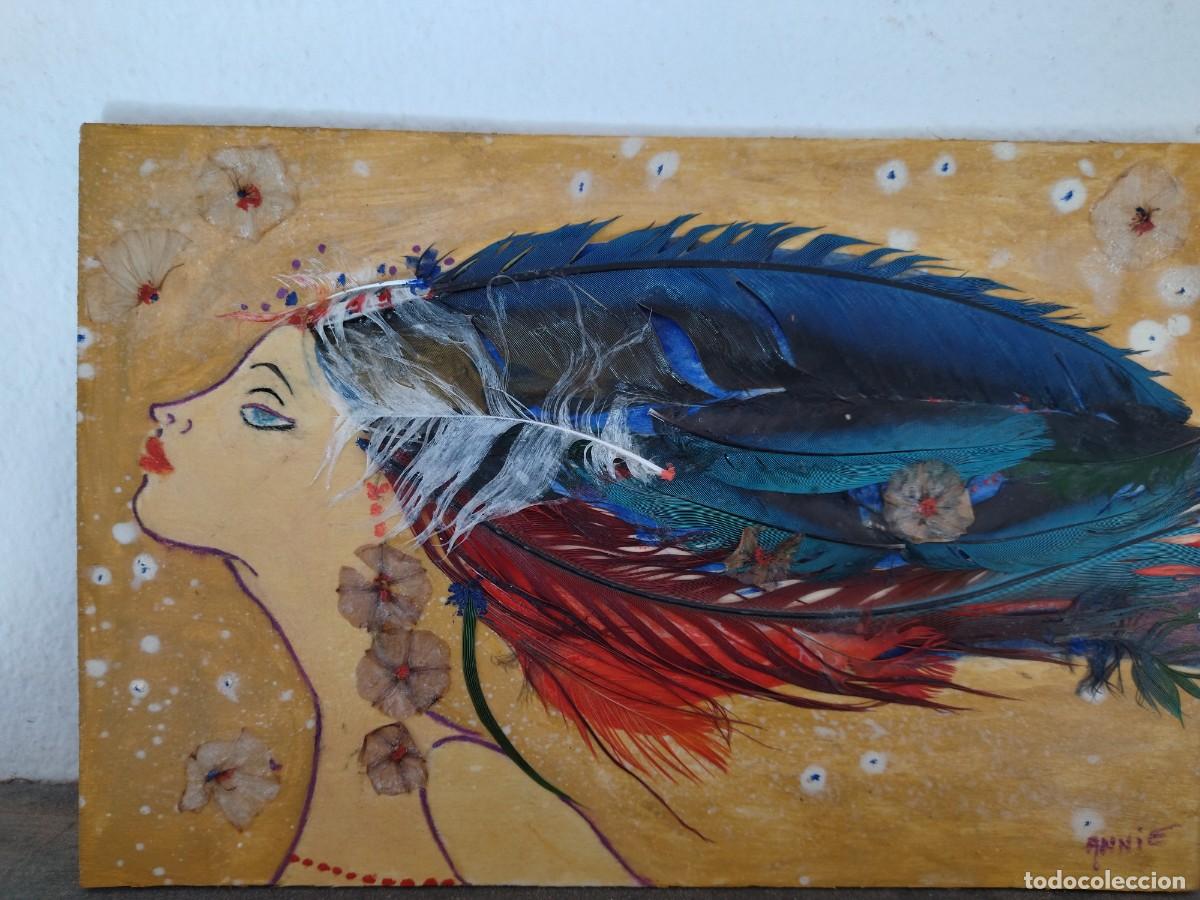 Arte: cuadro collage plumas - Foto 1
