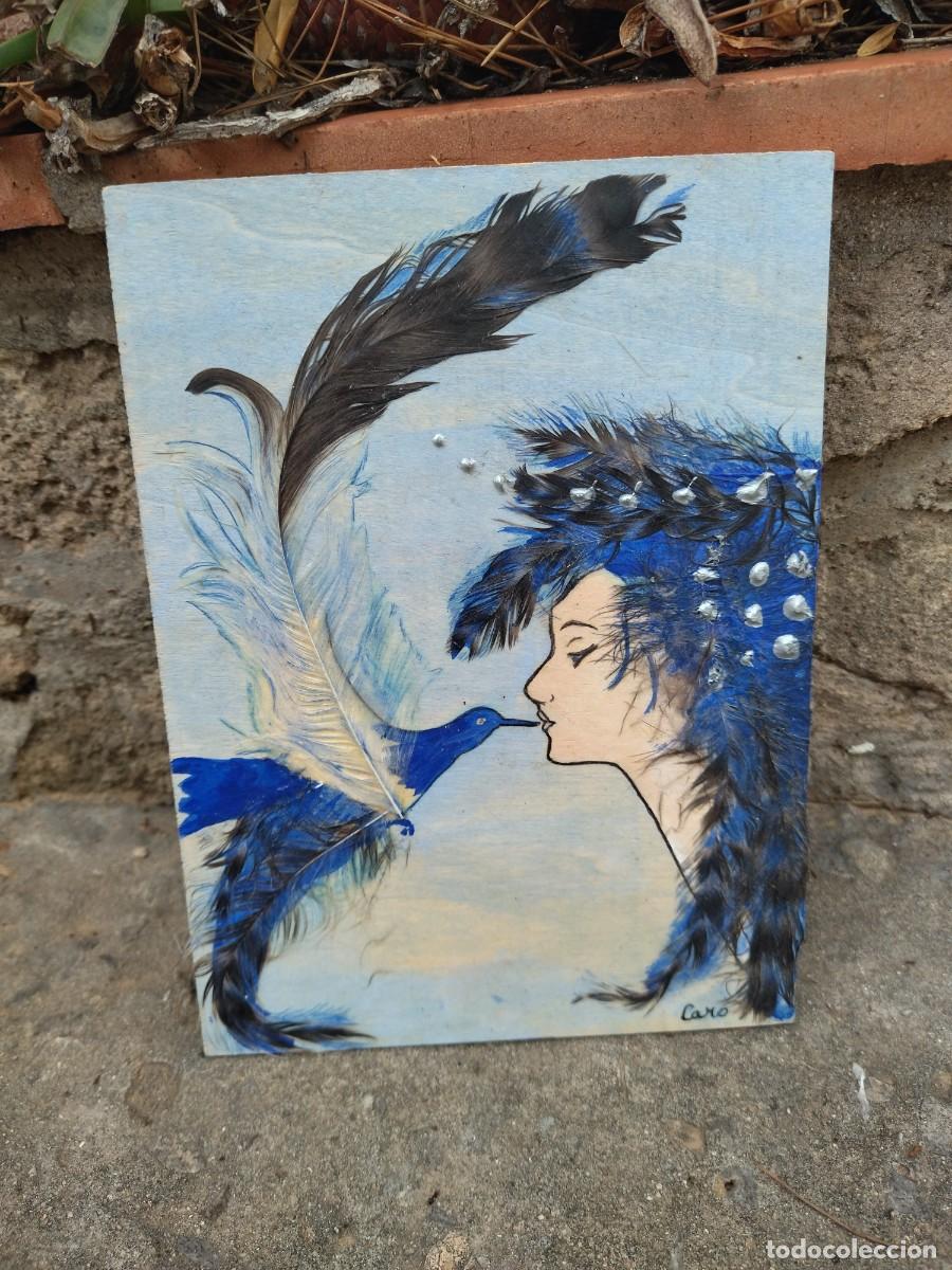 Arte: cuadro collage plumas - Foto 2