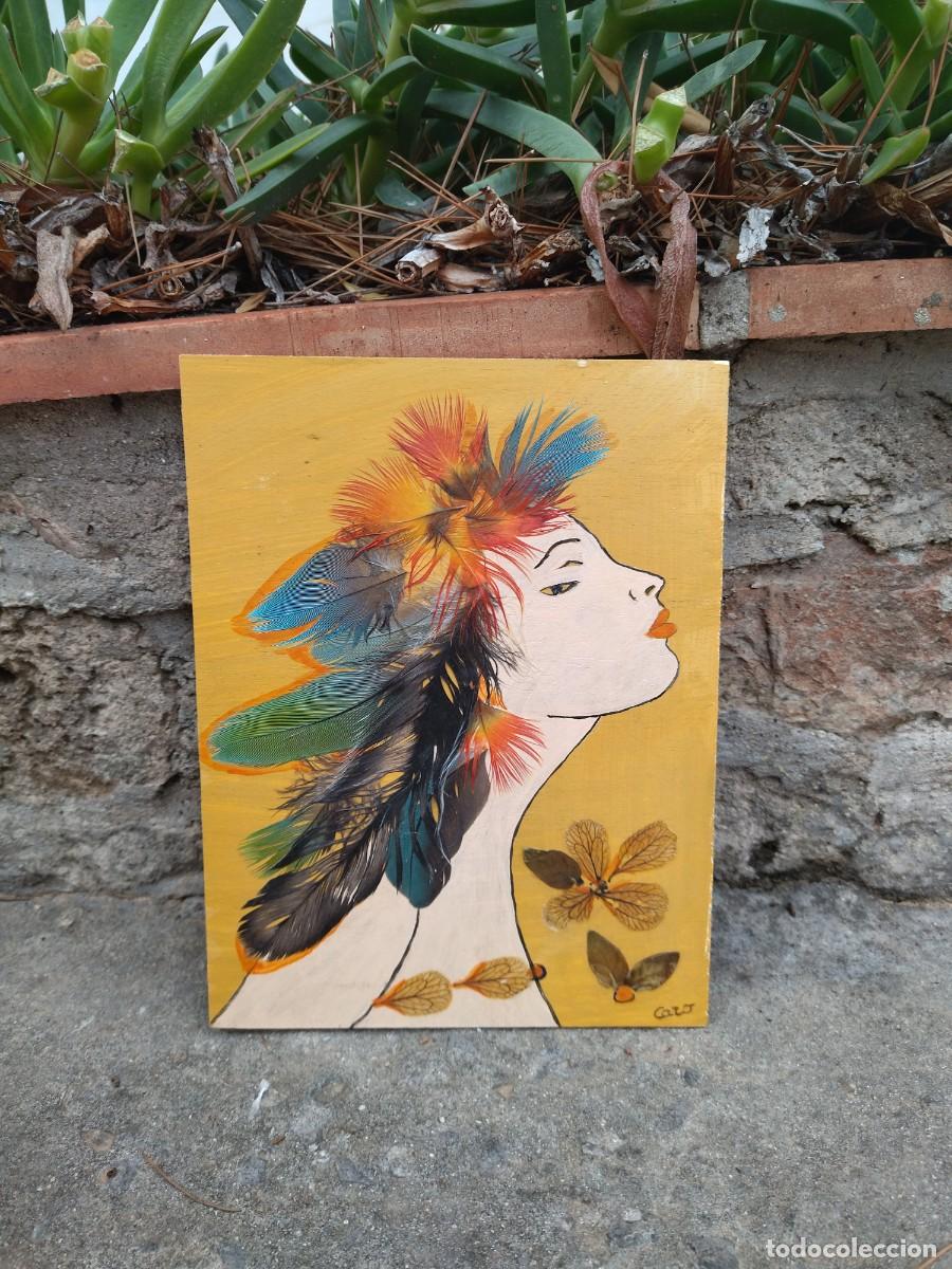 Arte: cuadro collage plumas - Foto 3
