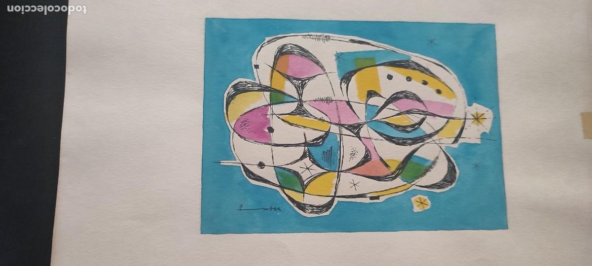 Arte: Pintura original t&eacute;cnica mixta sin titulo del famoso pintor Will Faber Zietz