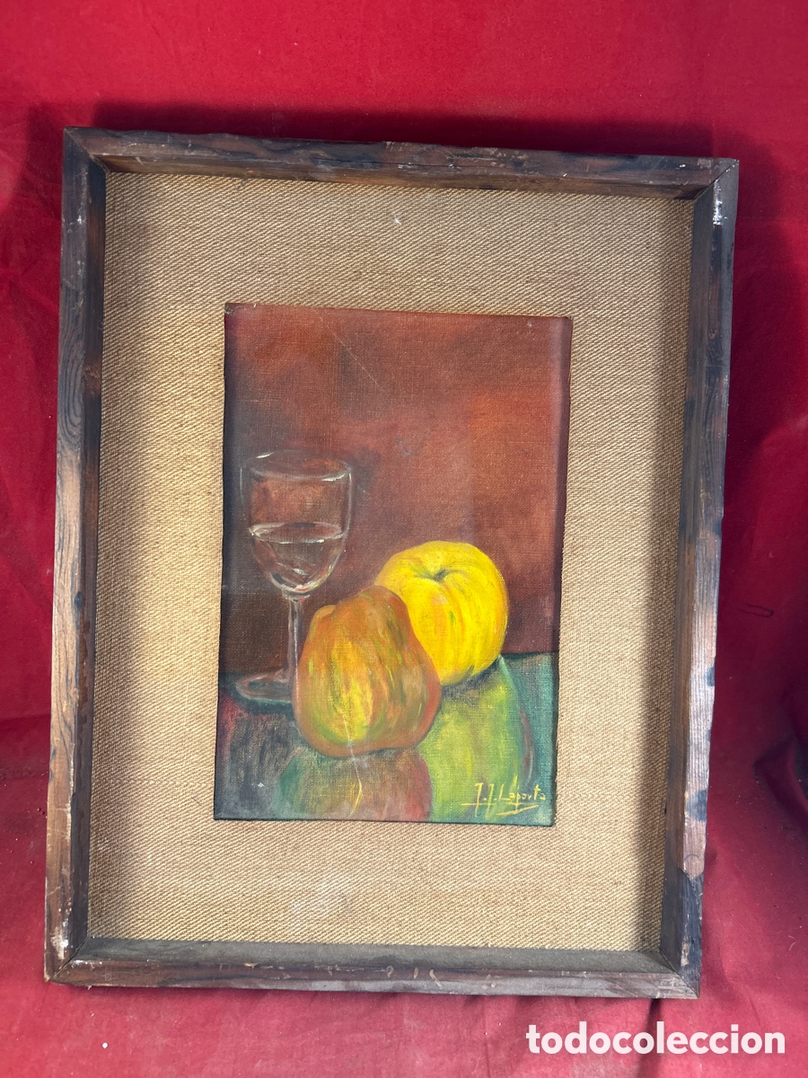 Arte: BODEG&Oacute;N DE COPA Y FRUTAS FIRMADO J. J. LAPORTA
