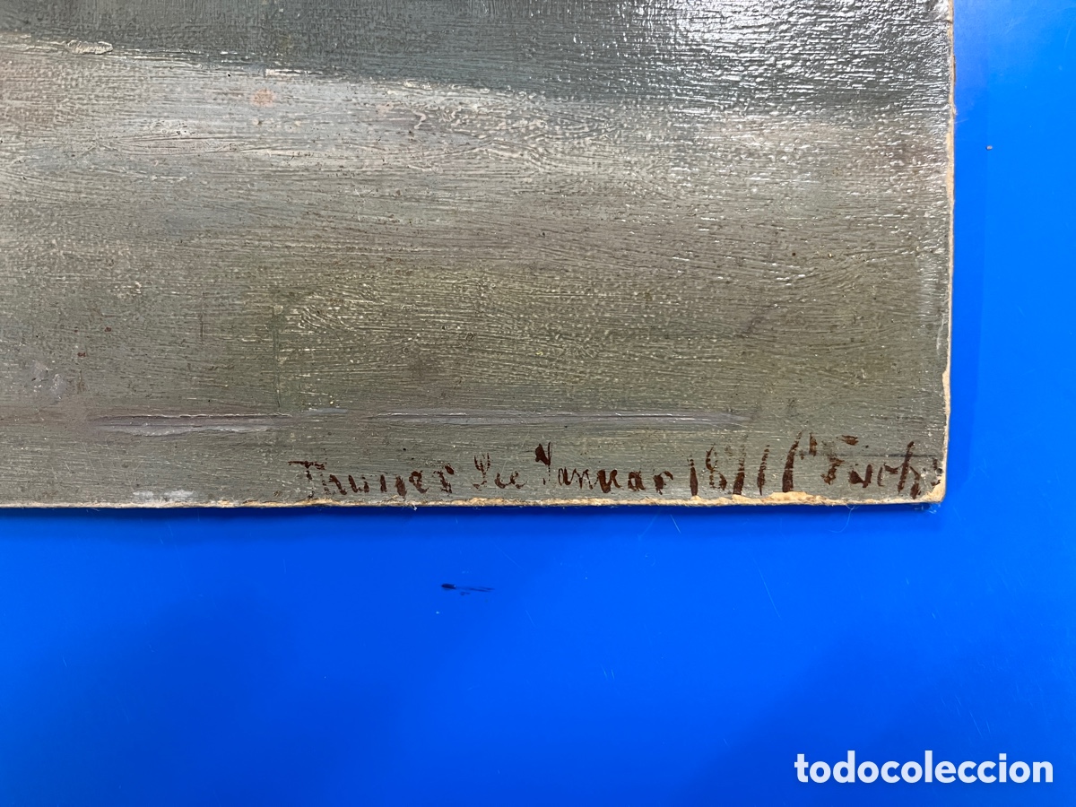 Arte: Lago helado &oacute;leo sobre madera. - Foto 2