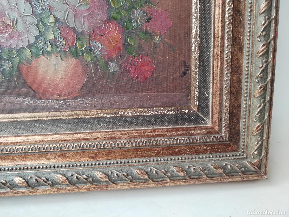 Arte: bodegon original de flores anonimo oleo table - Foto 2