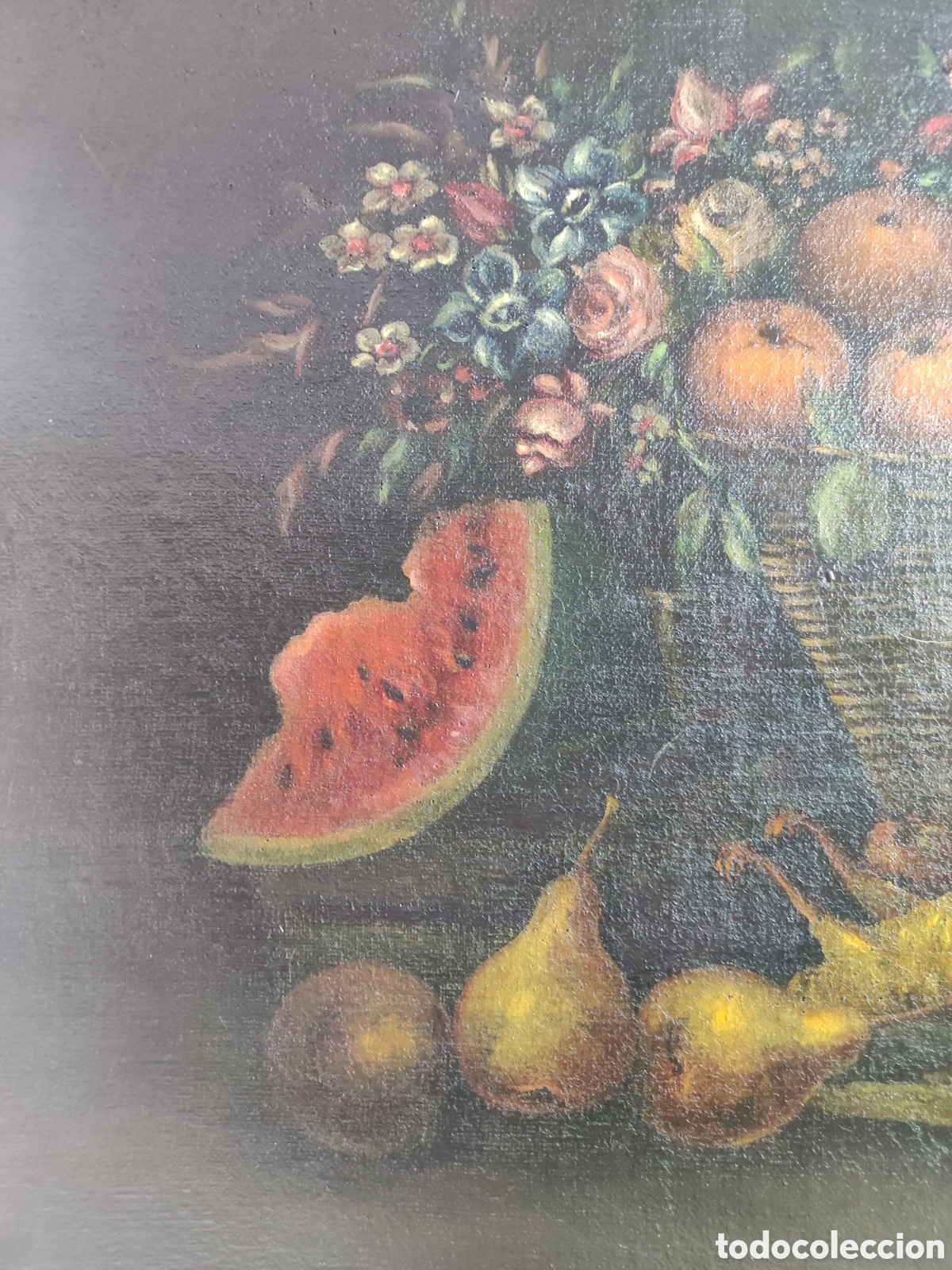 Arte: Ole sobre lienzo antiguo bodeg&oacute;n - Foto 4