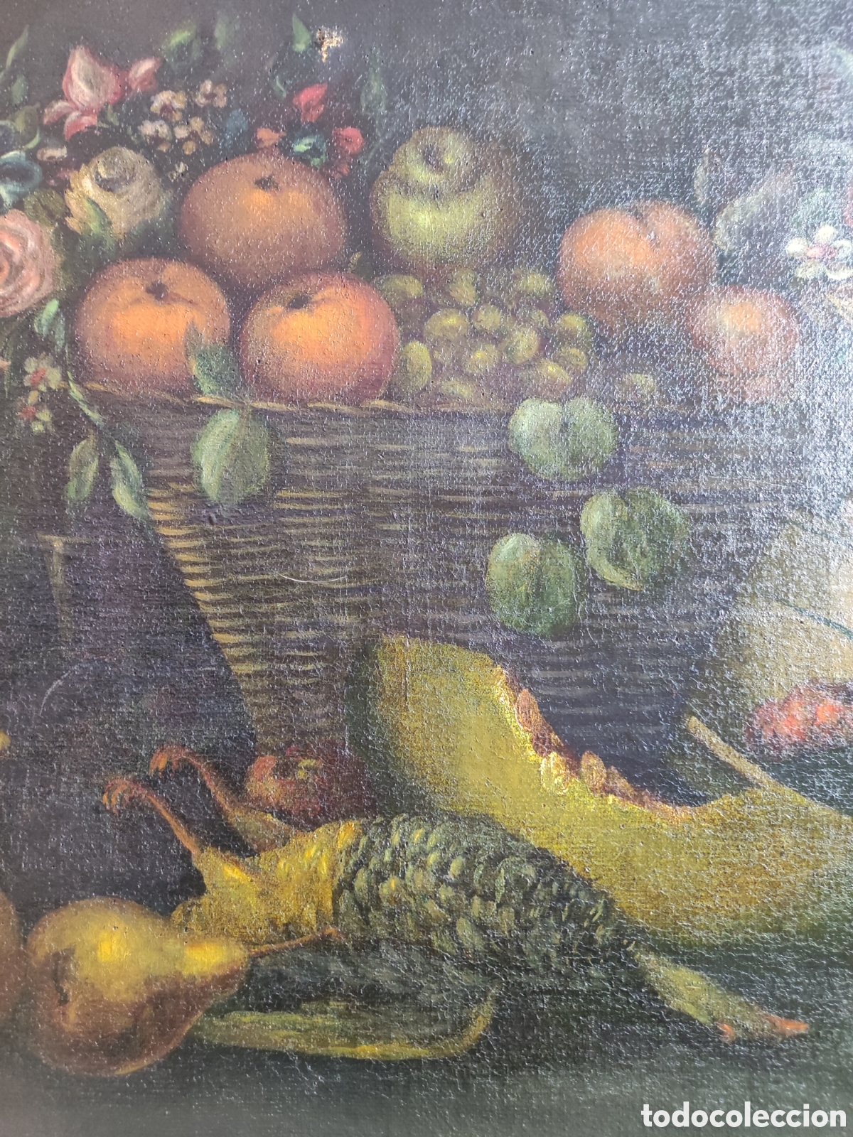Arte: Ole sobre lienzo antiguo bodeg&oacute;n - Foto 5