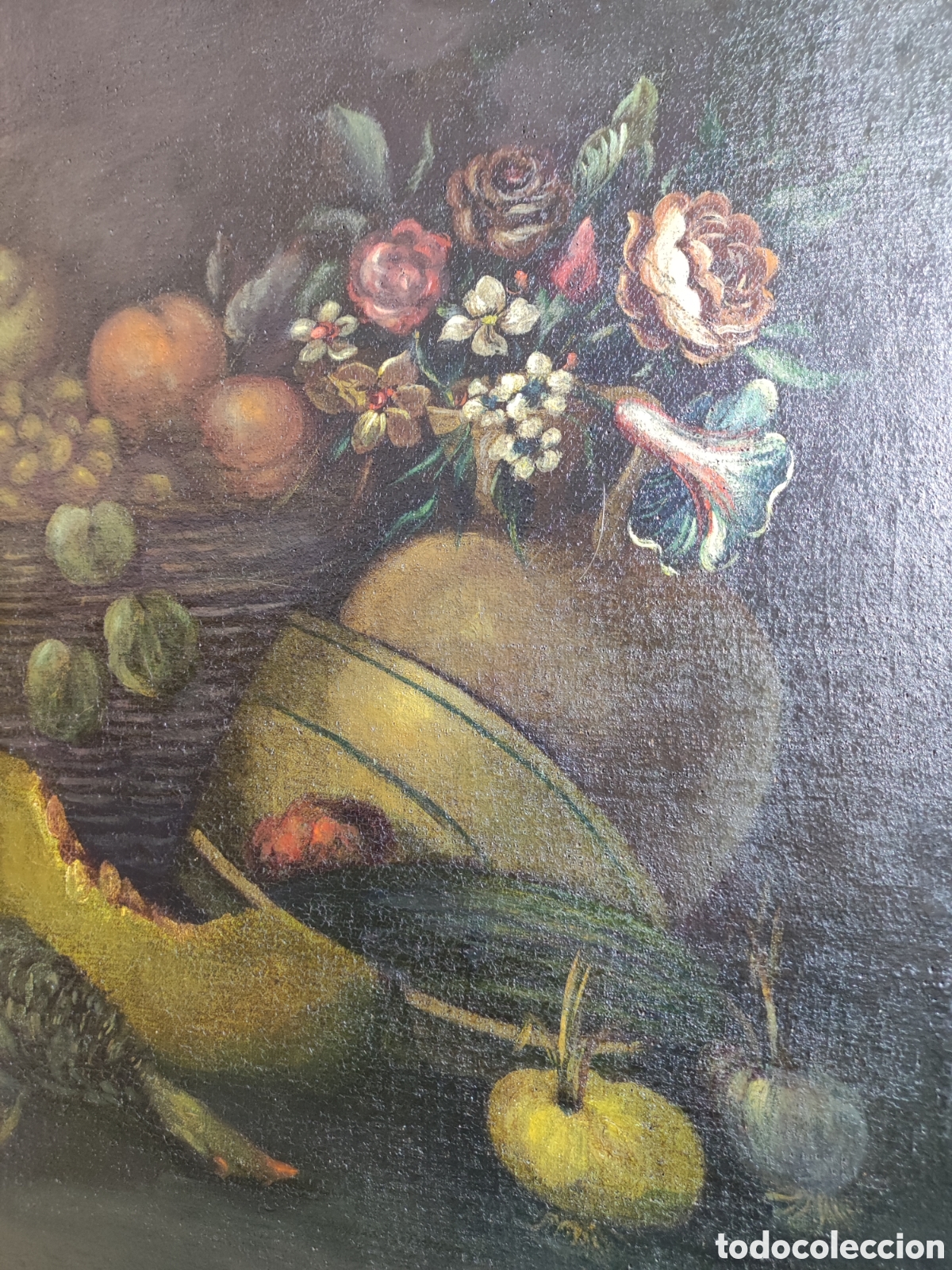Arte: Ole sobre lienzo antiguo bodeg&oacute;n - Foto 6