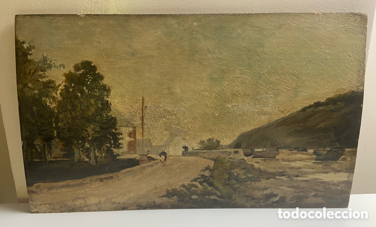 Arte: &Oacute;leo tabla siglo XIX - Foto 1