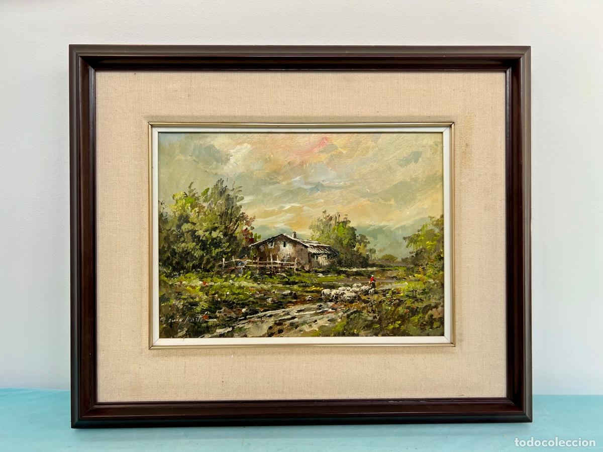Arte: PUIG MARTI , BONITO OLEO SOBRE LIENZO ESCUELA OLOT