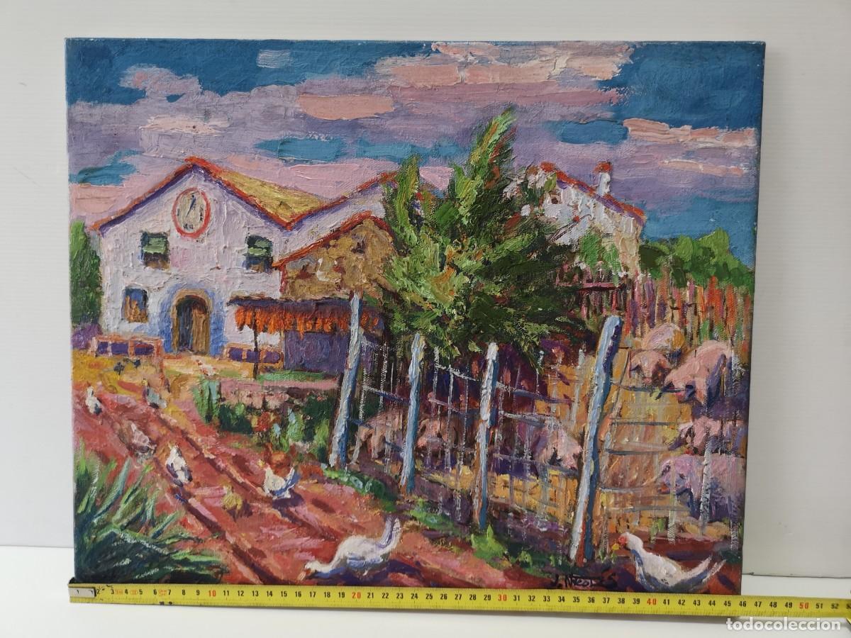 Arte: Josep Nicol&aacute;s, oleo /lienzo, can crosta, parets del Vall&egrave;s . - Foto 1