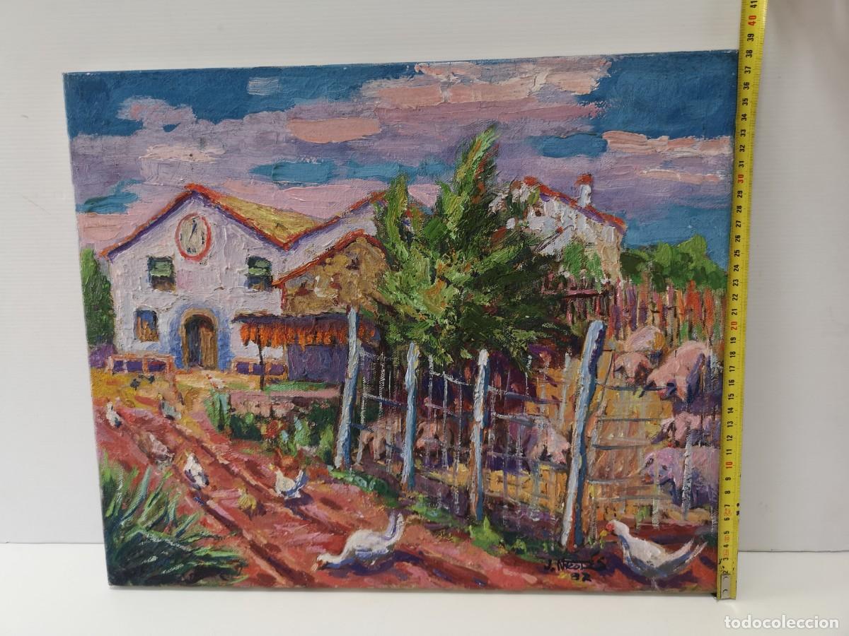 Arte: Josep Nicol&aacute;s, oleo /lienzo, can crosta, parets del Vall&egrave;s . - Foto 2