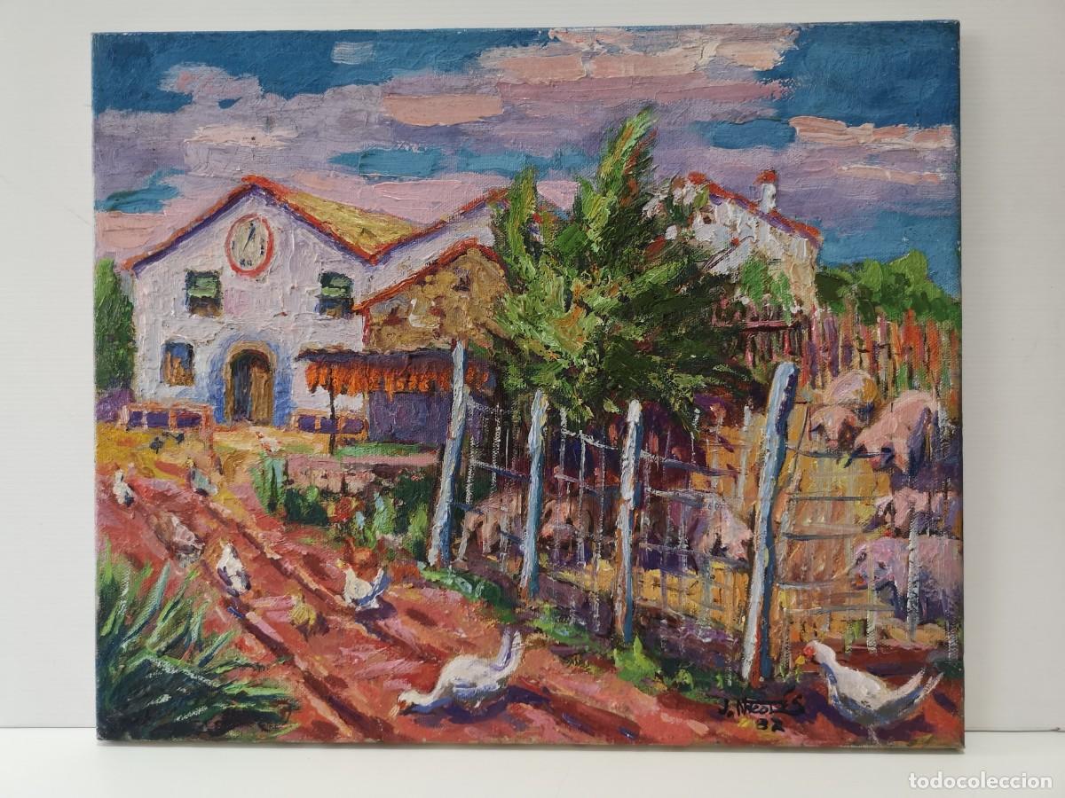 Arte: Josep Nicol&aacute;s, oleo /lienzo, can crosta, parets del Vall&egrave;s . - Foto 3