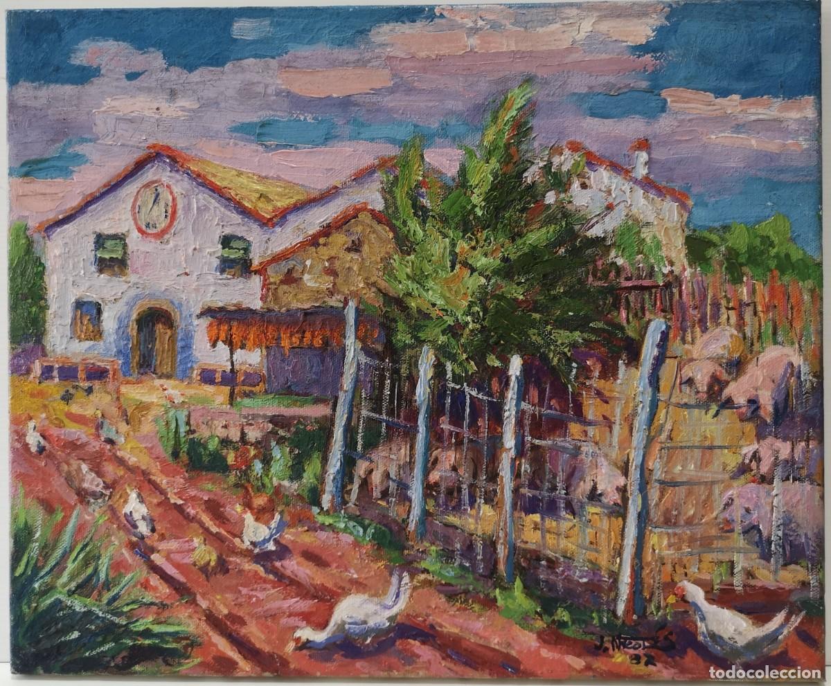 Arte: Josep Nicol&aacute;s, oleo /lienzo, can crosta, parets del Vall&egrave;s . - Foto 6