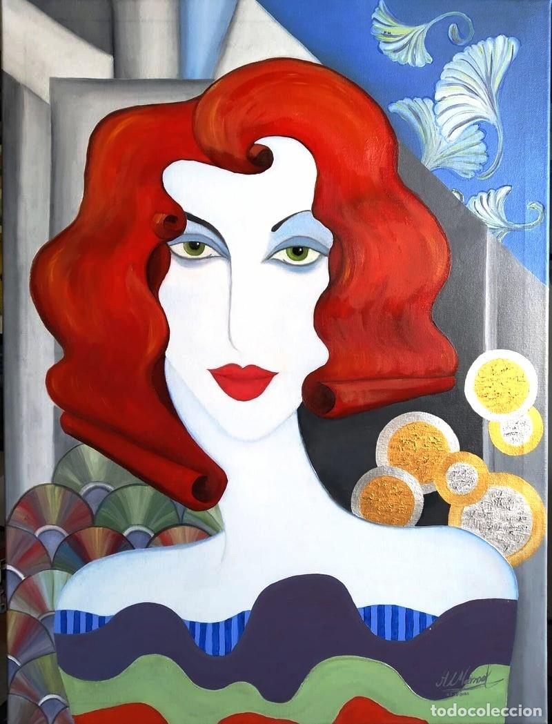 Arte: &Oacute;LEO DE AUTOR LA DAME DU CABARET - Foto 1
