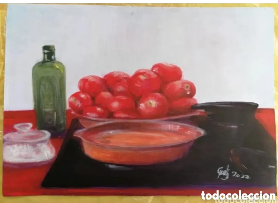 Arte: Bodeg&oacute;n tomates en la cocina A3 29.7 cm x 42 cm ( 11. 7 in x 16. 5 in) 400g/m2 ( 246 lb) Gandiz 2022