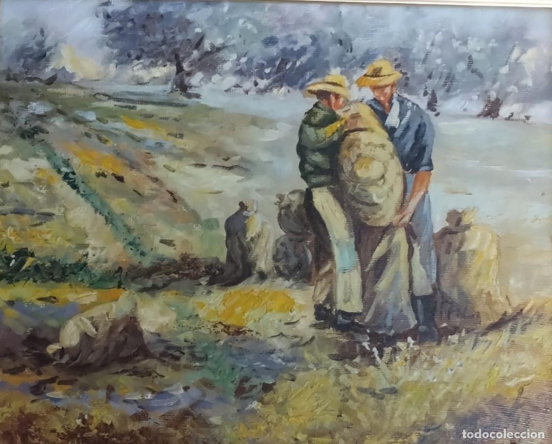 Arte: &Oacute;LEO DE AUTOR RECOGIDA DE CEREALES - Foto 1