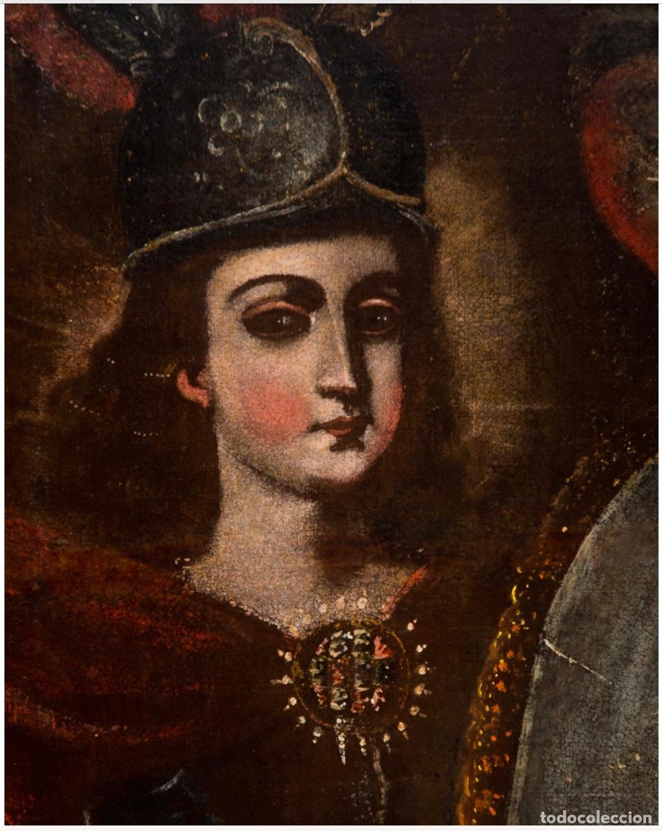 Arte: Cuadro colonial, arcangel , oleo/lienzo - Foto 5