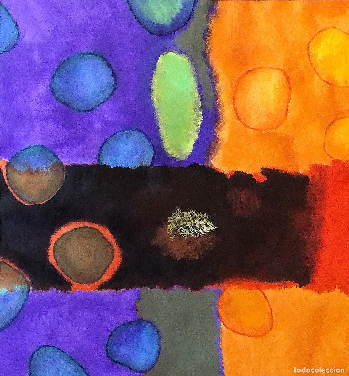 Arte: CUADRO ABSTRACTO: COMPOSICION EN NARANJA Y VIOLETA - Foto 4