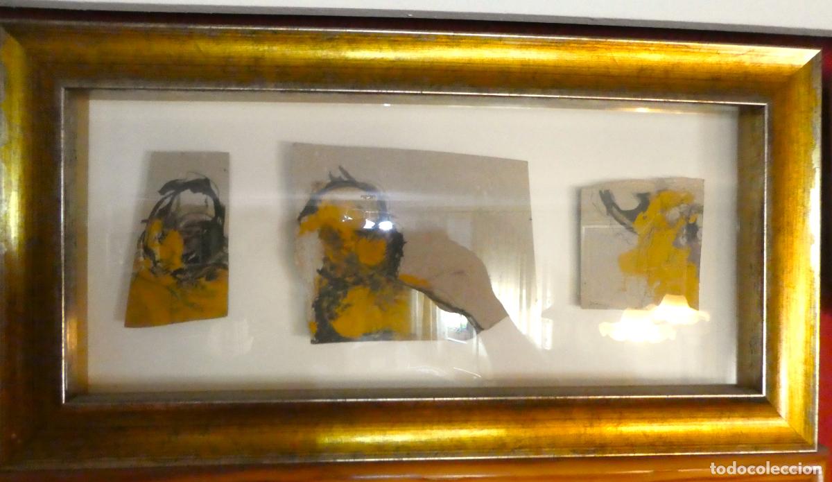 Arte: 3 Oleos de Dami&aacute; Diaz en un marco - Foto 1