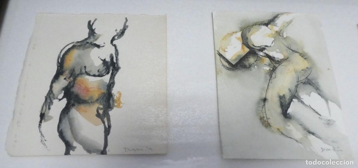 Arte: 3 Oleos de Dami&aacute; Diaz en un marco - Foto 2