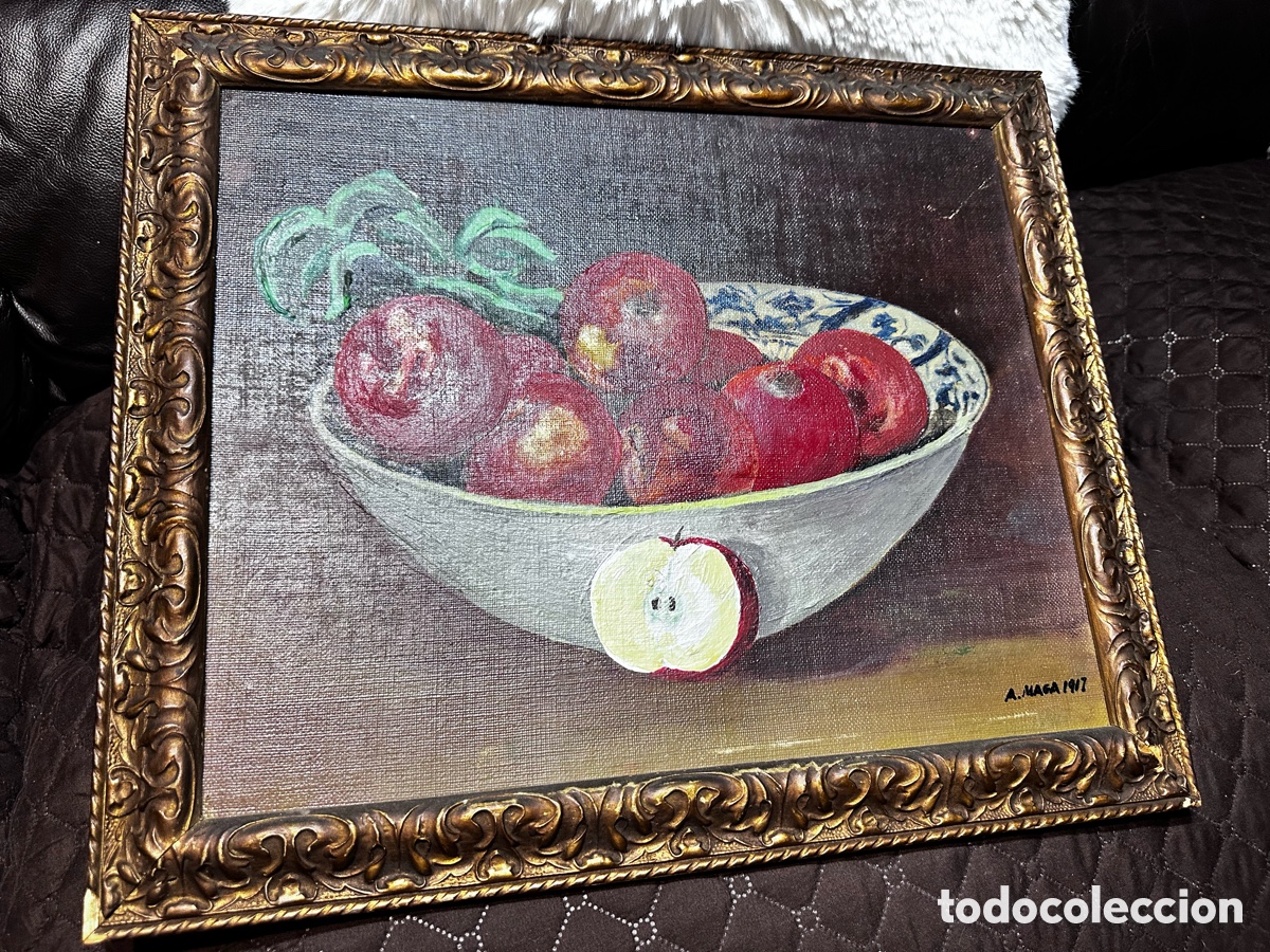 Arte: Bodeg&oacute;n firmado y fechado 1917 - Foto 1