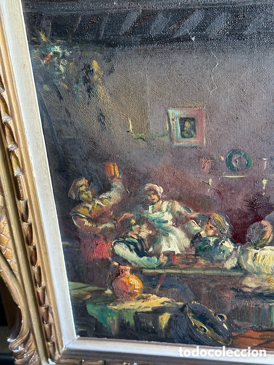 Arte: Joan llaudaro arenas, &oacute;leo sobre lienzo, taberna - Foto 2