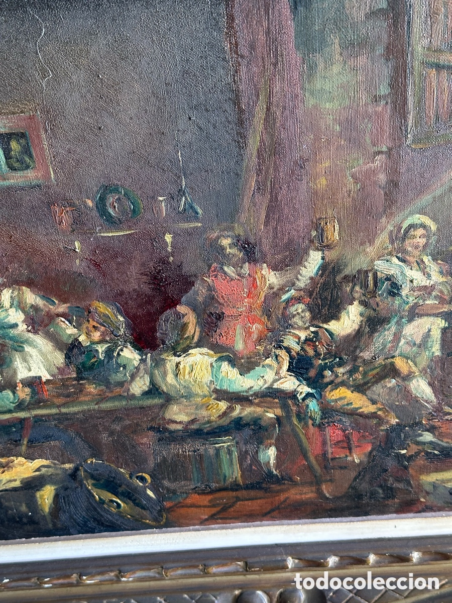 Arte: Joan llaudaro arenas, &oacute;leo sobre lienzo, taberna - Foto 3