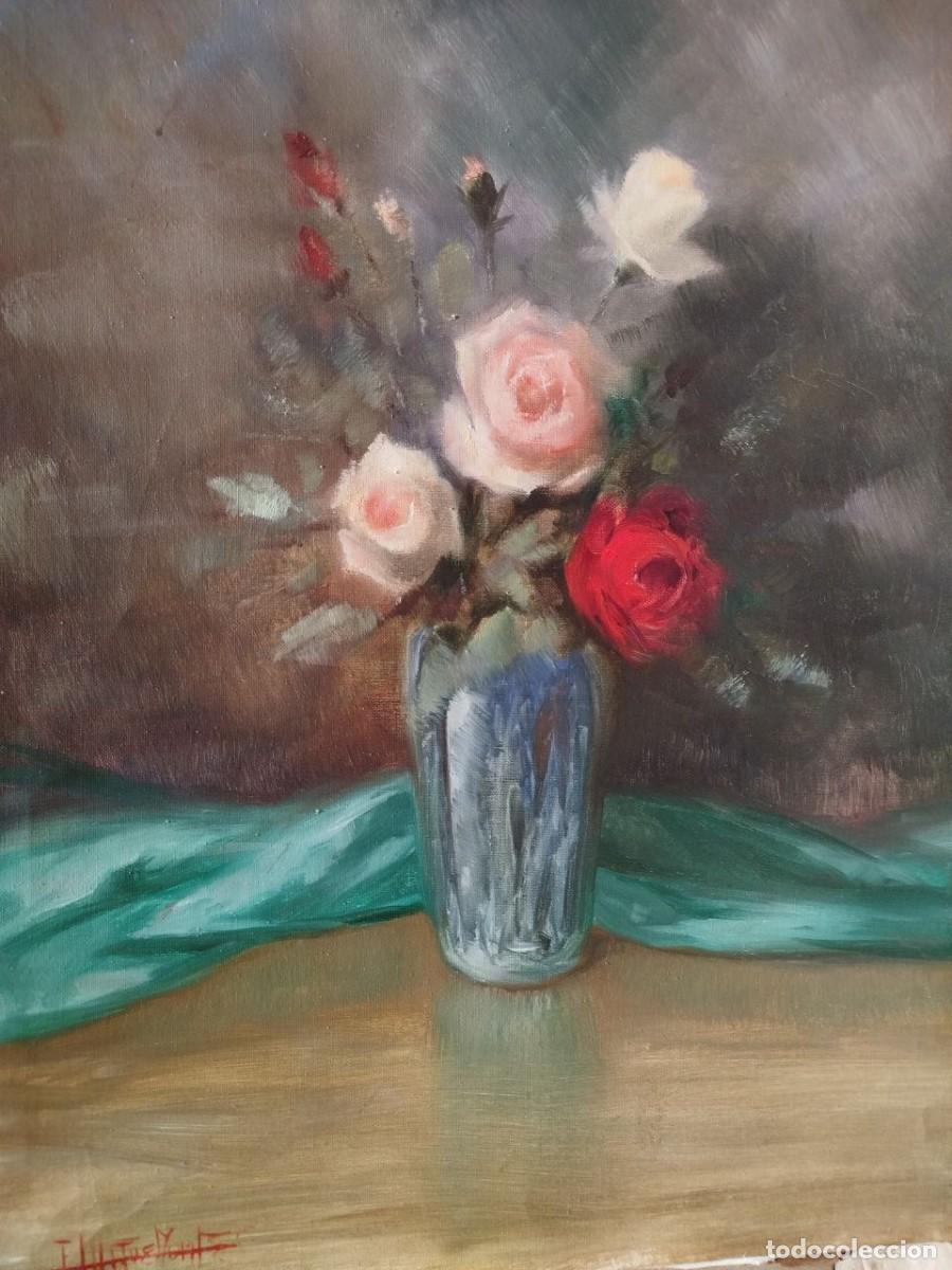 Arte: Cuadro al &oacute;leo floral - Foto 1