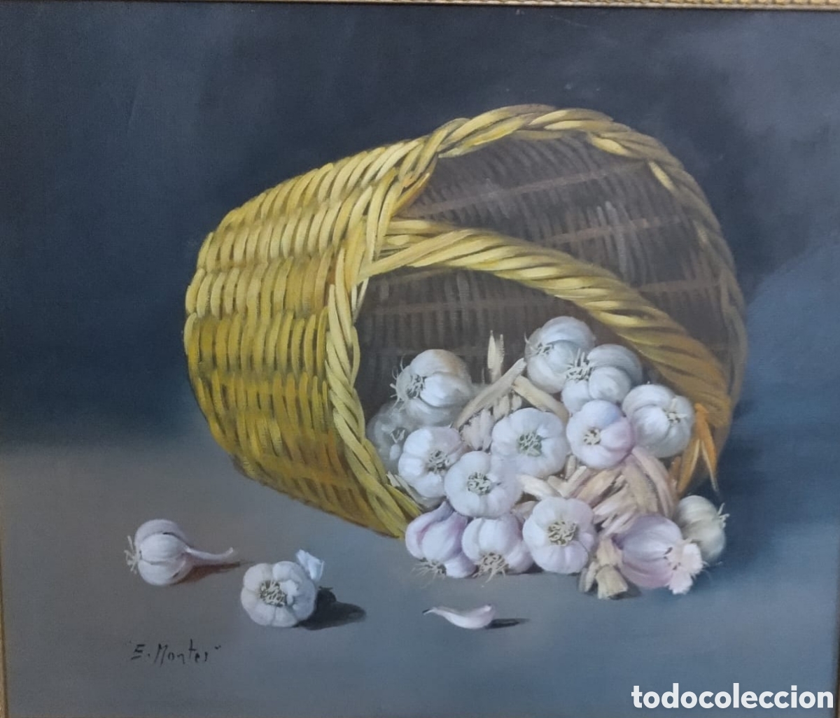 Arte: Pintura de Autor * Canasto de ajos - Foto 1