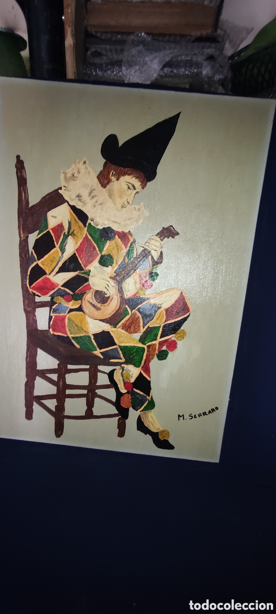 Arte: Cuadro, Oleo sobre lienzo arlequ&iacute;n - Foto 6