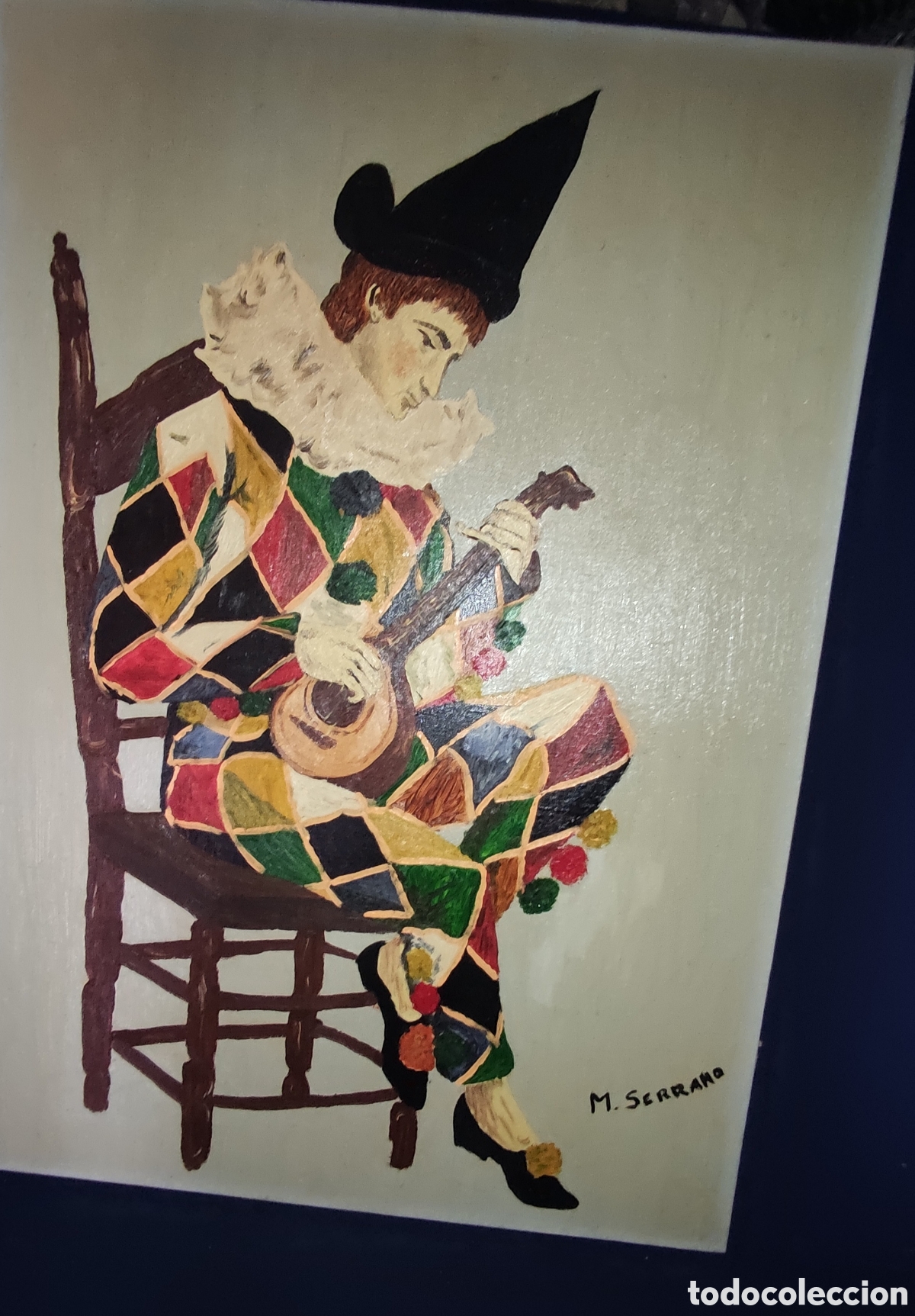 Arte: Cuadro, Oleo sobre lienzo arlequ&iacute;n - Foto 1
