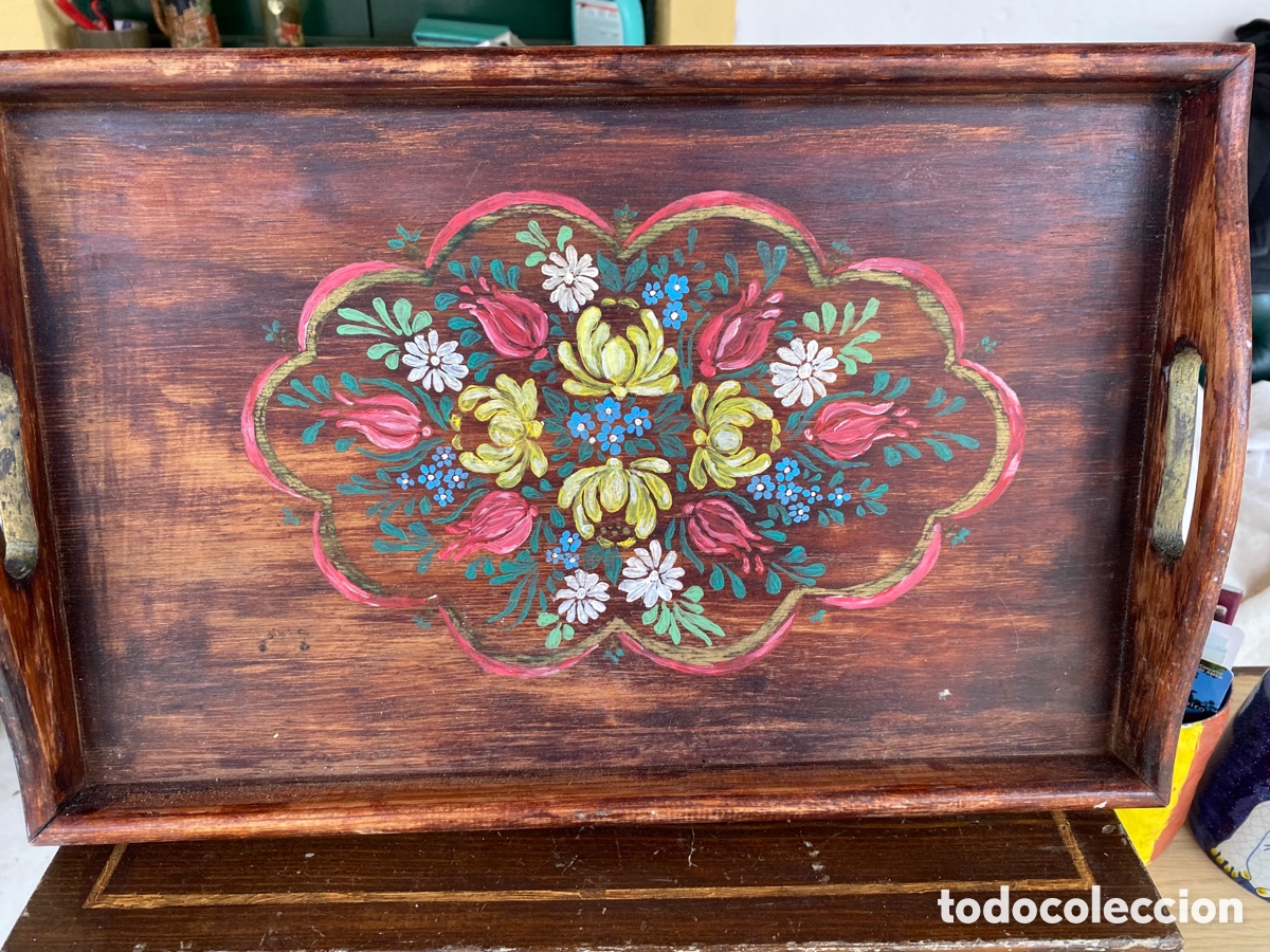Arte: Bandeja de madera con dibujo original - Foto 4