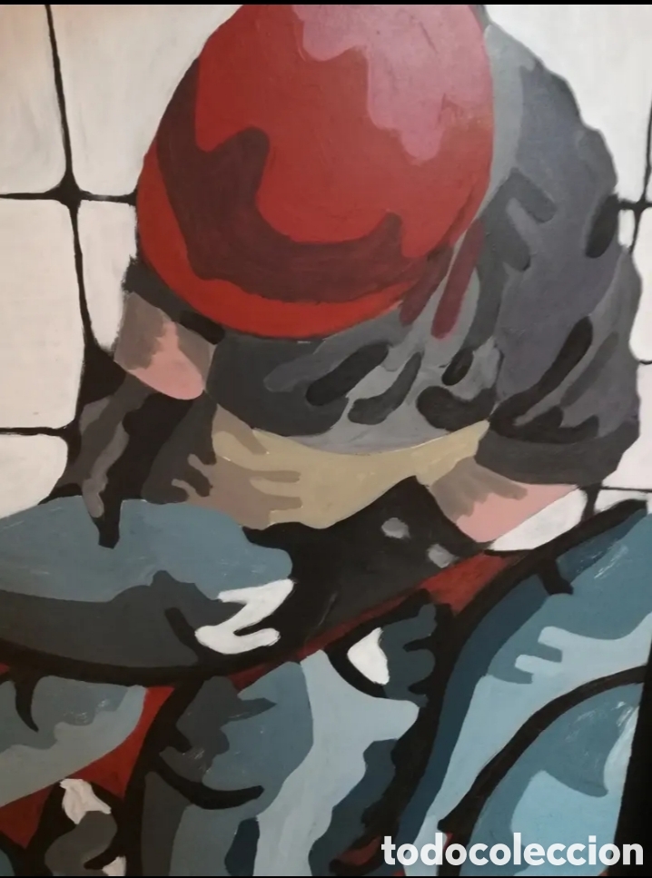 Arte: &Oacute;leo sobre tabla con marco - Foto 2