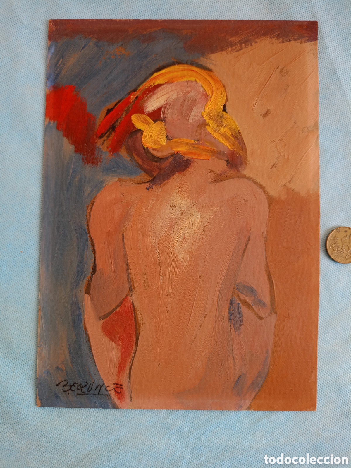 Arte: PINTURA FIGURATIVA &Oacute;LEO/CART&Oacute;N MANOLO BELZUNCE. LORCA, MURCIA 1941
