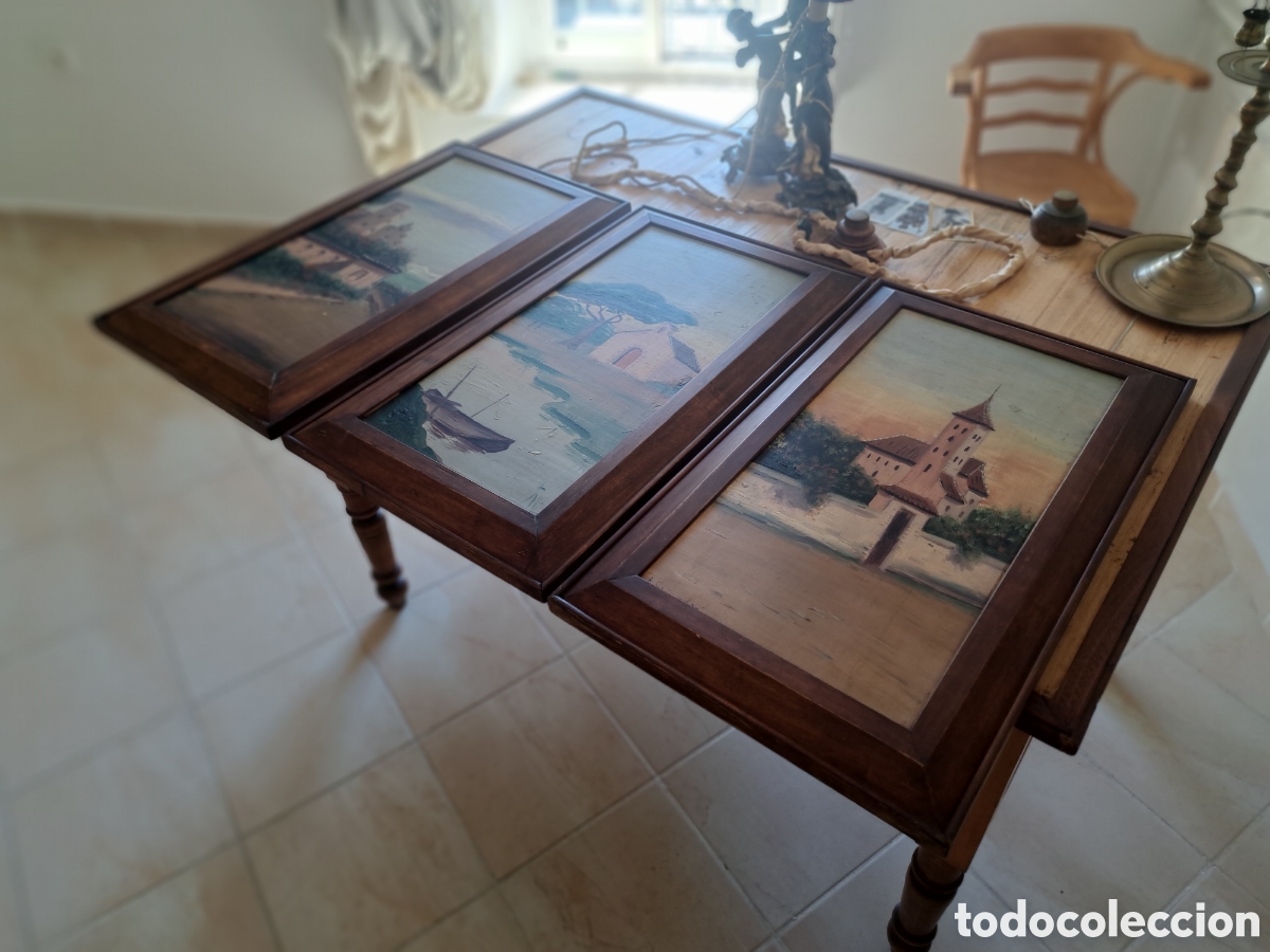 Arte: Tres pinturas con marco - Foto 1