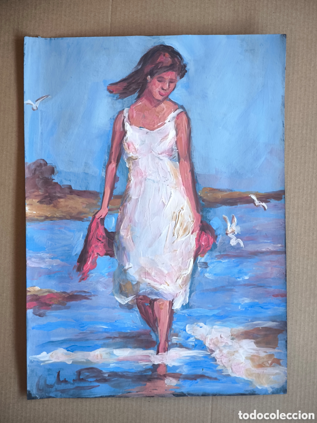Art: Chica en la costa ( expresionismo )