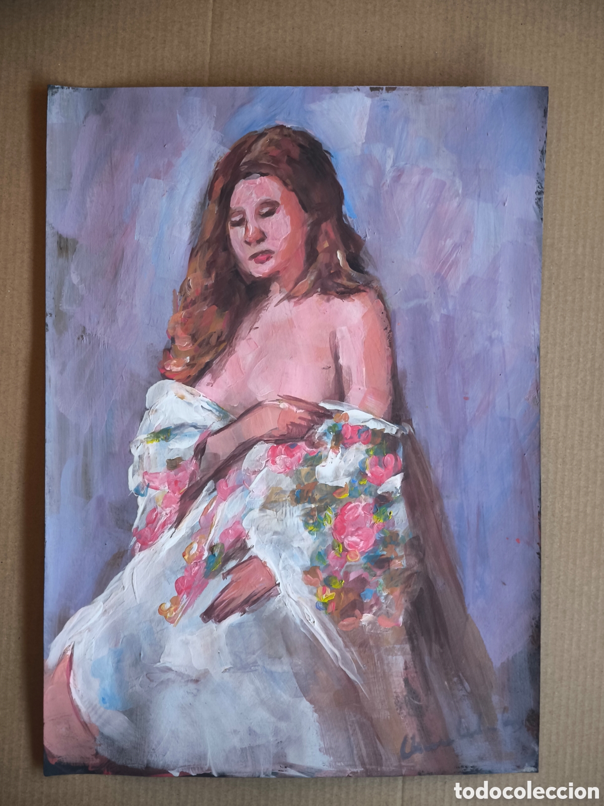 Art: Chica con rebeca ( original )
