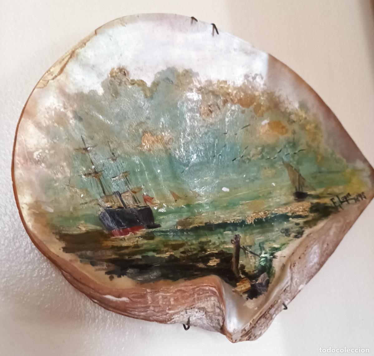 Arte: Oleo sobre concha . s. XIX . - Foto 11