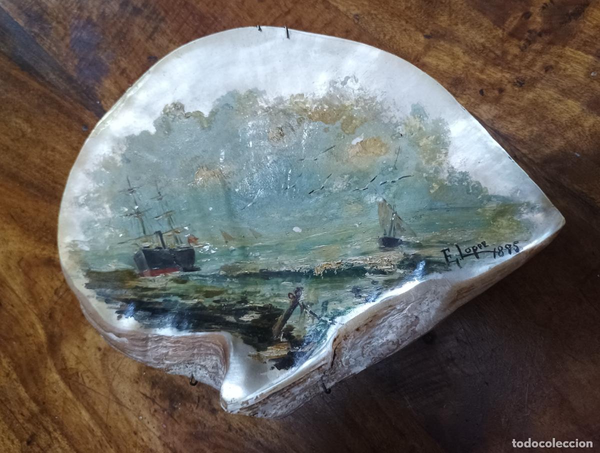 Arte: Oleo sobre concha . s. XIX . - Foto 13