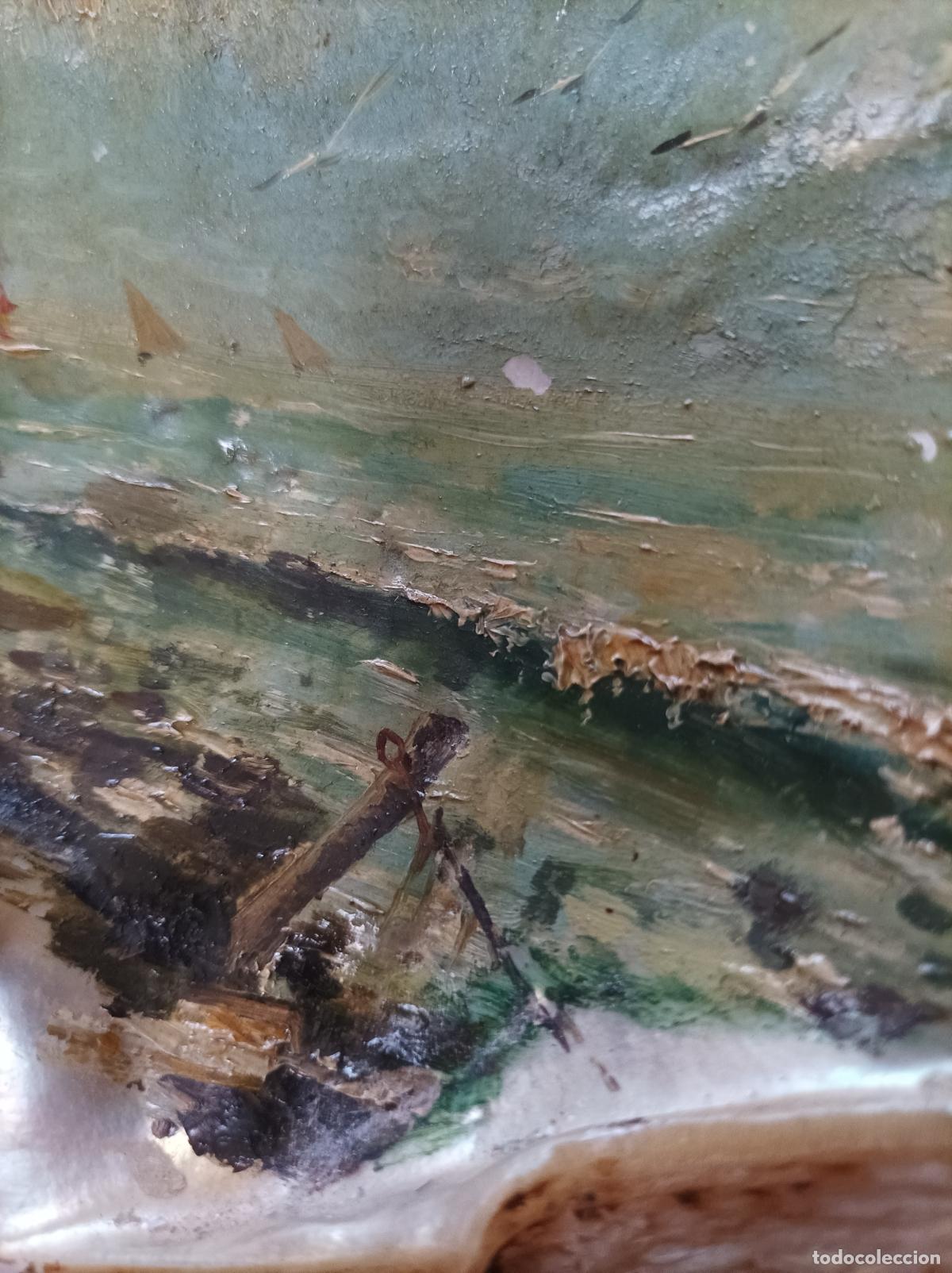 Arte: Oleo sobre concha . s. XIX . - Foto 17