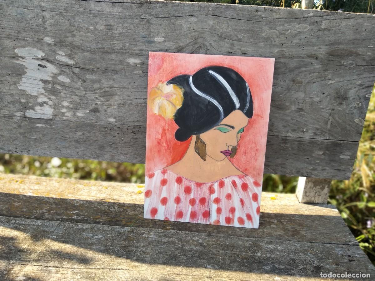 Arte: cuadro sevillana sobre tabla - Foto 4