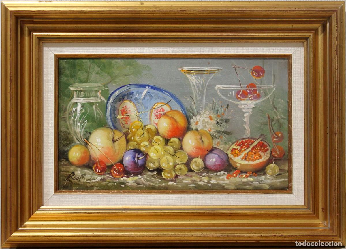 Arte: Bodeg&oacute;n - R. Michel - &Oacute;leo sobre lienzo - Foto 1