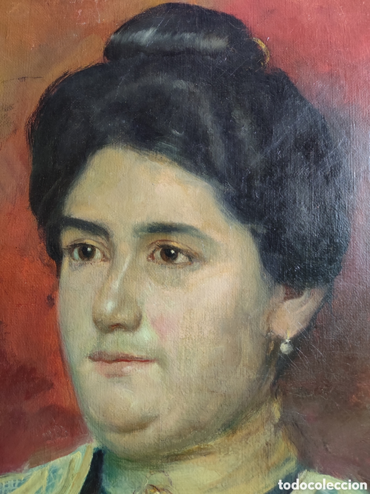 Arte: Retrato mujer siglo XIX - Foto 2