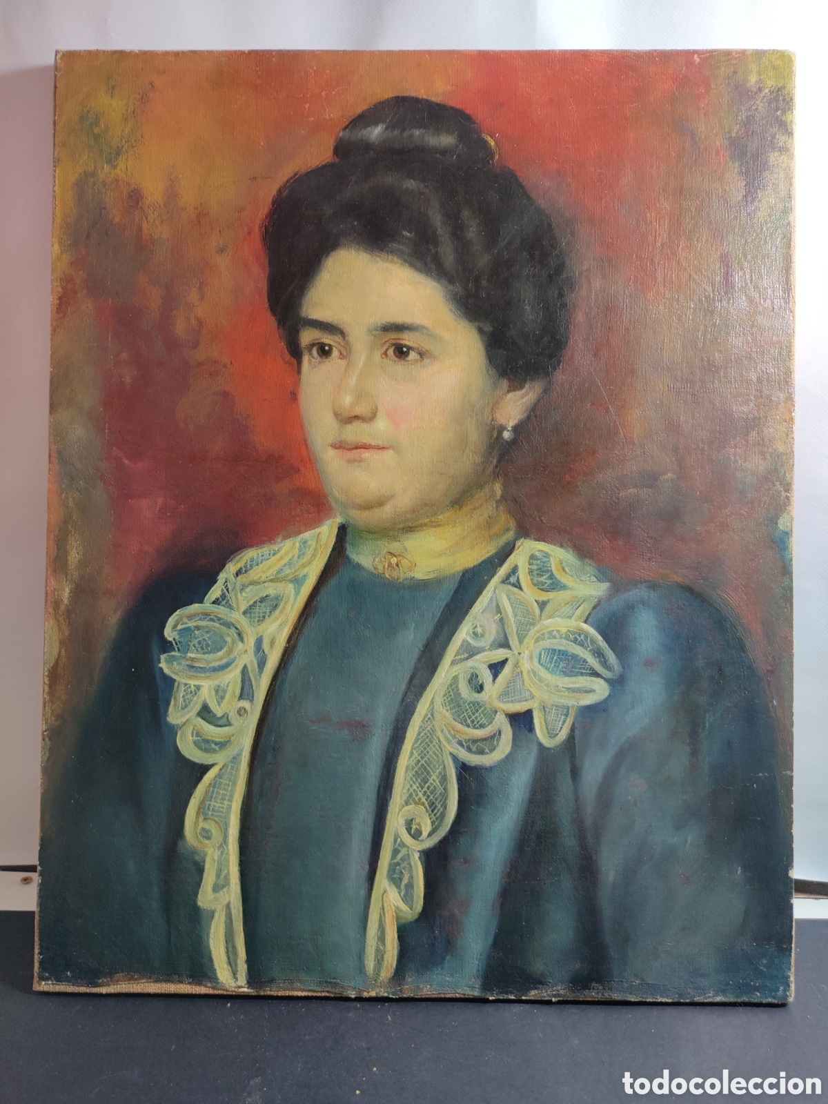 Arte: Retrato mujer siglo XIX - Foto 1