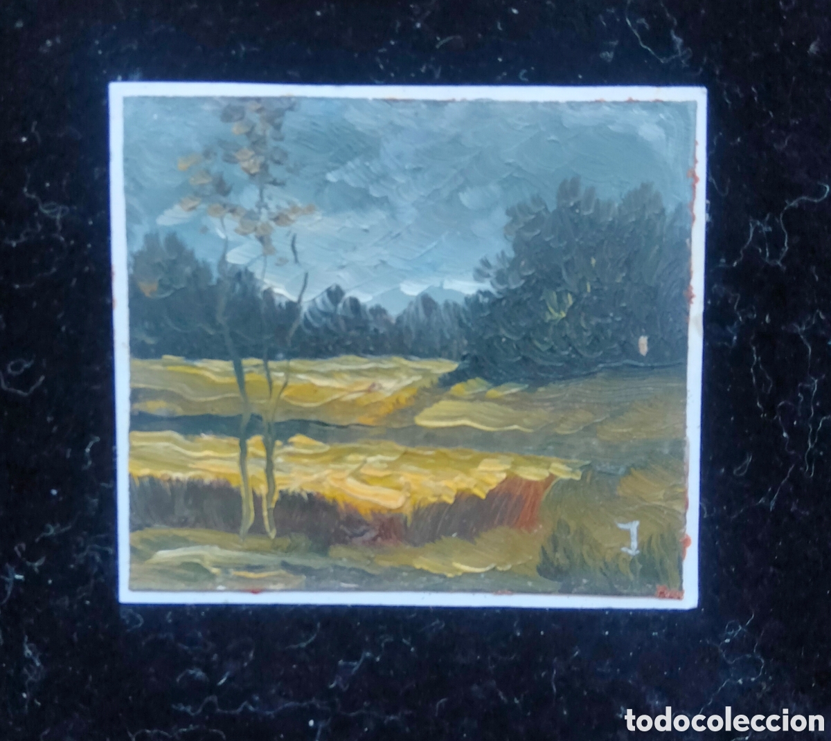 Arte: &Oacute;leo miniatura. 4 cms. Preciosismo - Foto 2