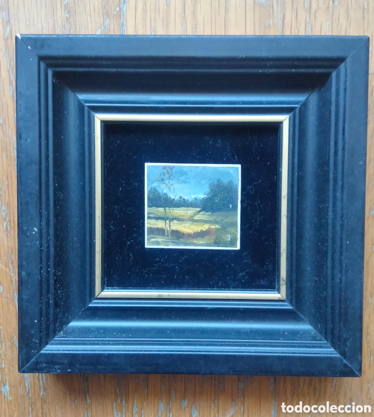 Arte: &Oacute;leo miniatura. 4 cms. Preciosismo - Foto 1